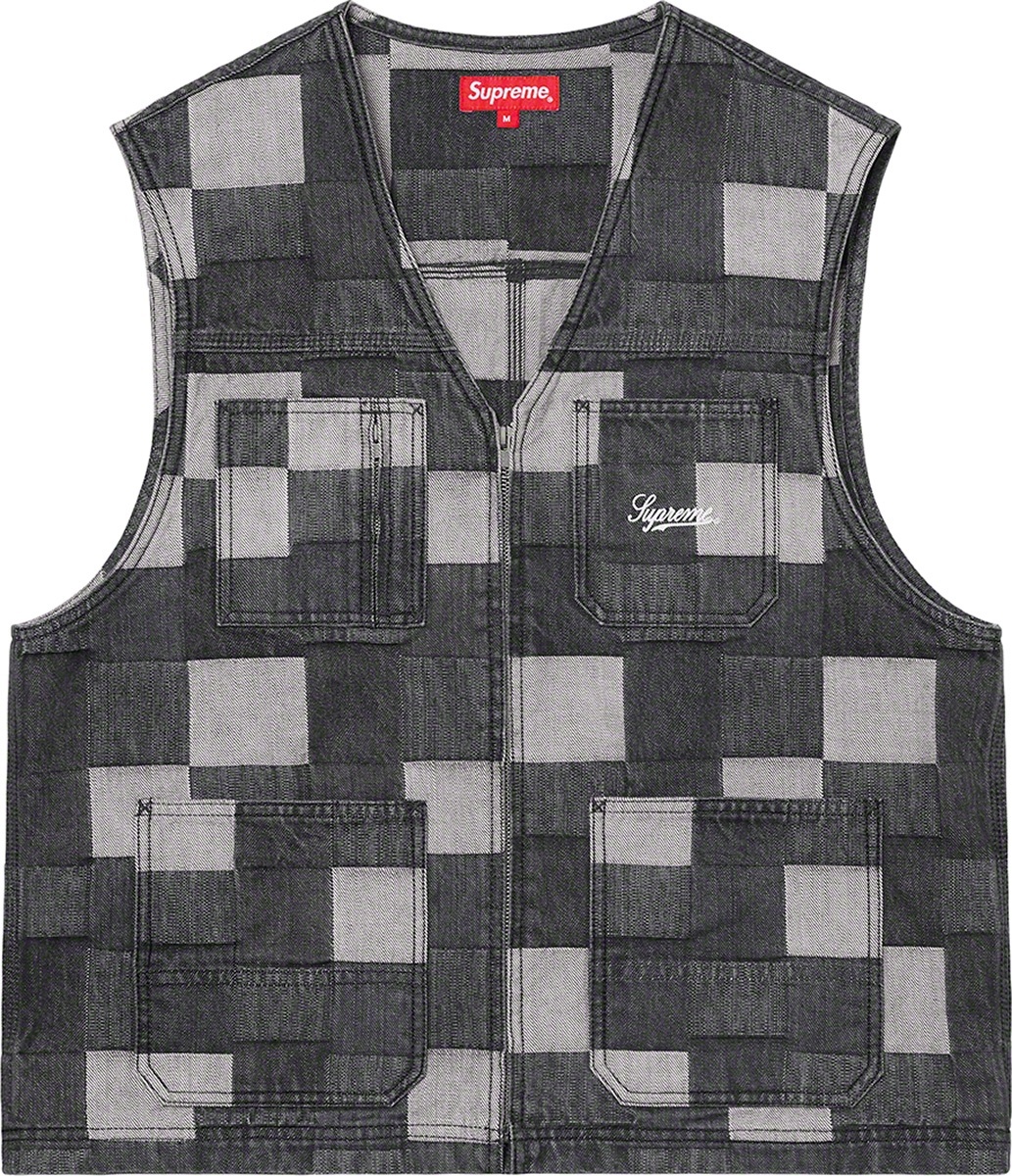 Patched Denim Vest view 10